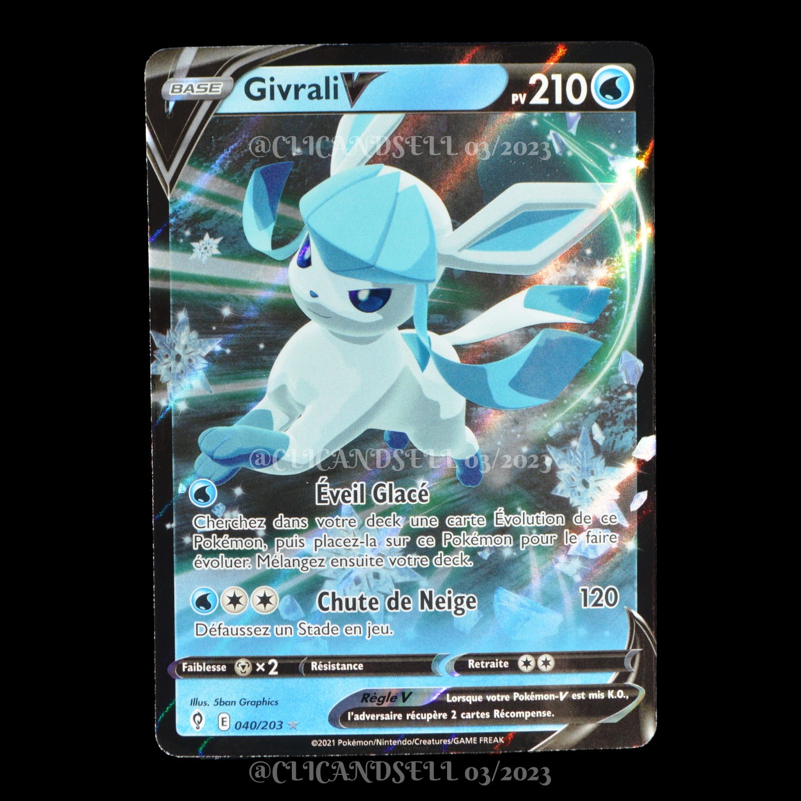 carte Pokémon Givrali V 040 203 2 NEUF FR eBay