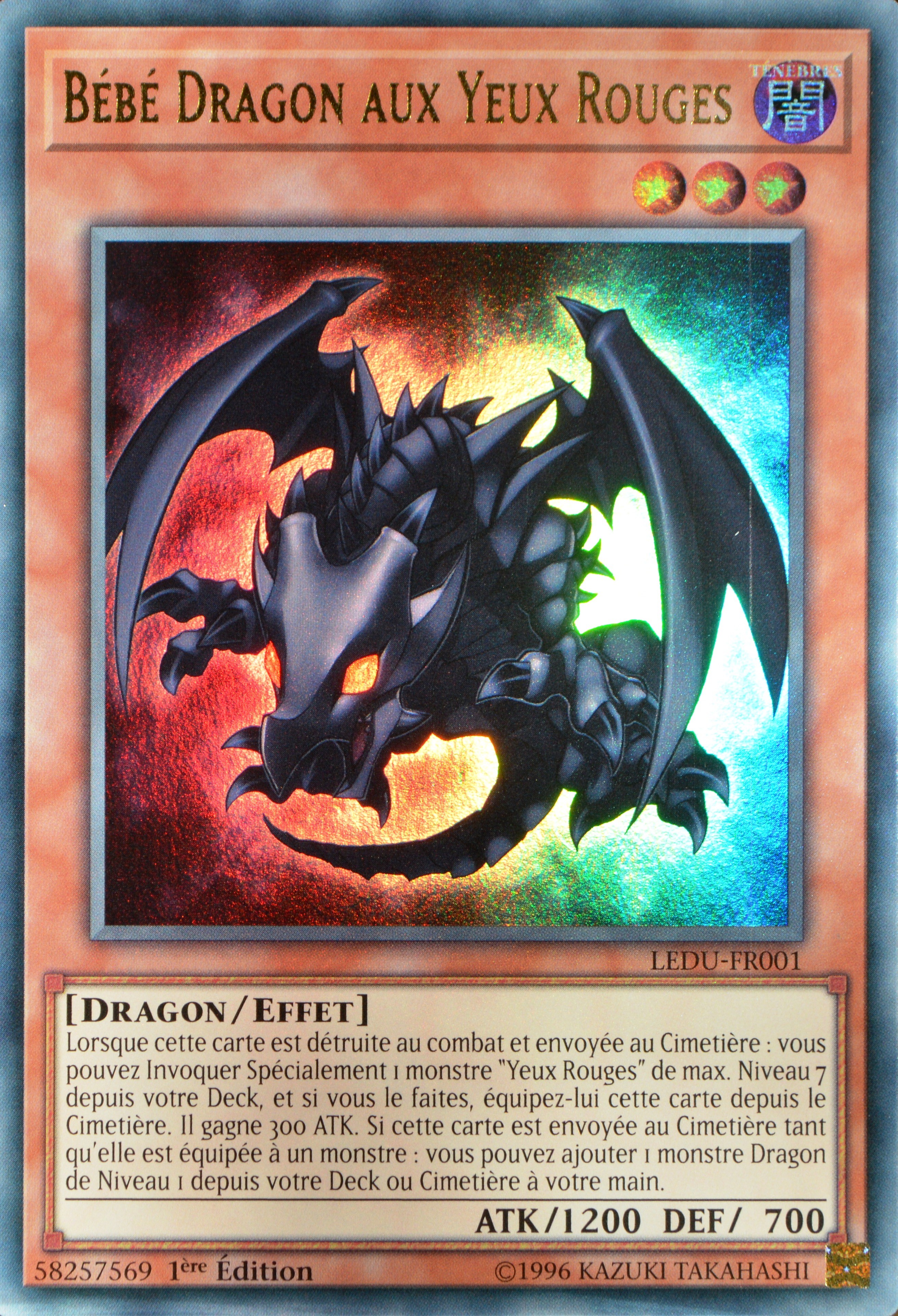 Carte Yu Gi Oh Ledu Fr001 Bebe Dragon Aux Yeux Rouges Neuf Fr Clicandsell