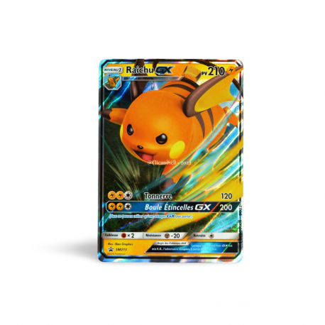 carte Pokémon SM213 Raichu GX 210 PV - FULL ART Promo NEUF FR - CLICANDSELL