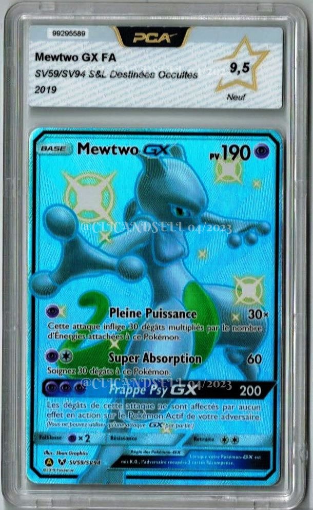 carte Pokémon PCA Mewtwo GX FA SV59/SV94 S&L Destinées Occultes 9