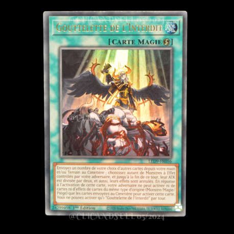 carte YU-GI-OH! Gouttelette de l'Interdit : LED9-FR056 UR